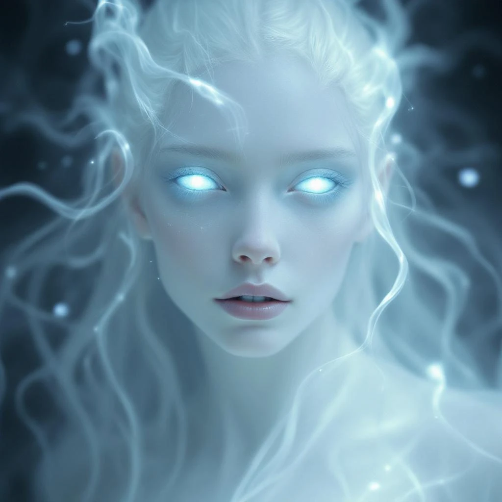 Ghost romance character, a spectral figure between life and death